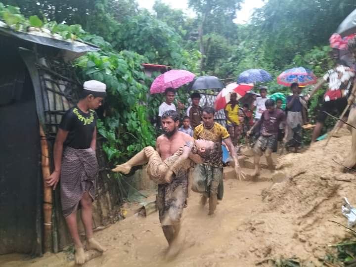 Heavy Rains and Landslides Devastate Bangladesh Camps: Tragedy Strikes Camp-14